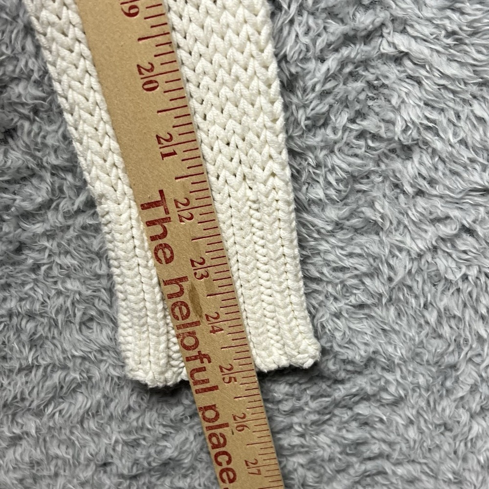 J Crew Sweater Cardigan Womens XS Cream White Chunky Button Up Shawl Collar - Picture 9 of 10